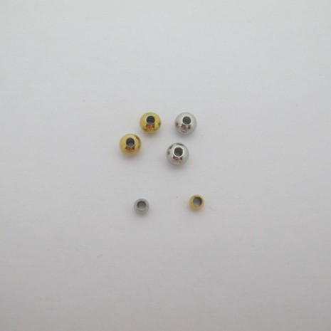 Perle ronde 4mm/6mm acier inox