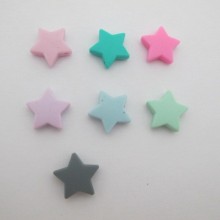 Silicone Star Beads 23mm - 20 pcs
