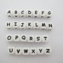 20 pcs perles de lettre en silicone 12mm