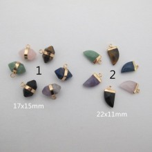 10 pcs Pendentif en pierre semi-précieuse