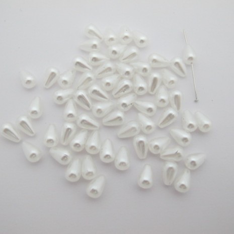 125gm perles nacrées 10x6mm