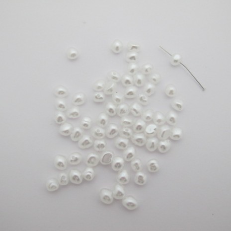 125gm perles nacrées 8x6mm