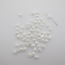 125gm perles nacrées 8x6mm