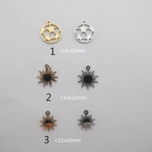 10 pcs pendentif acier inoxydable