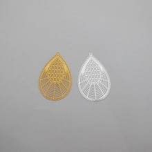 Filigree stamps 42x27mm - 20 pcs