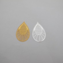 Filigree stamps 42x27mm - 20 pcs