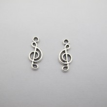 100 pcs pendentif note de musique 20x8mm