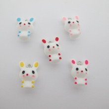 Resin fawn charms 21x11mm - 50 pcs