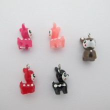 Resin fawn charms 21x11mm - 50 pcs