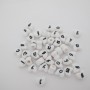 500gm coeur en plastique 12mm grand trou 26 lettres mix