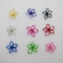 Metal flower beads 17mm - 25 pcs