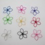 25 pcs perles métal fleurs 35mm