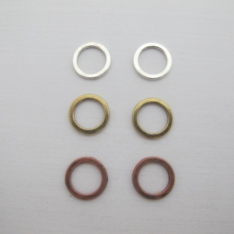 100 pcs anneaux intercalaires 15mm en métal