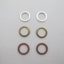 Metal spacer rings 15mm - 100 pcs