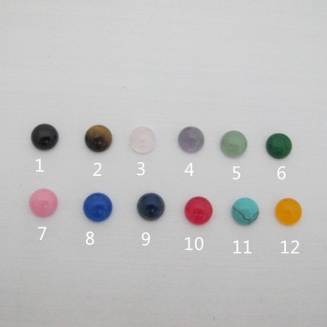 10 Cabochons rainbow stone 8mm