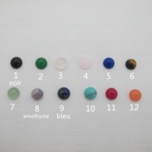 Cabochons rainbow stone 8mm - 10 pcs