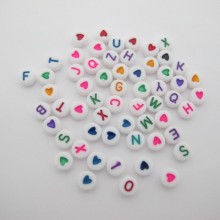 Alphabet pack 26 beads letters + heart 500g