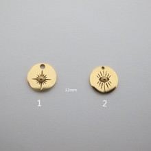 10 pcs pendentif acier inoxydable