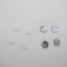 50 pcs Mother of Pearl Star Sequins 8mm