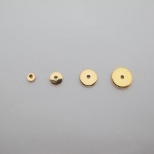 Gold plated interleaved bead 4mm/6mm/8mm/10mm - 20 pcs