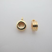 Gold plated cord clips 13x9mm - 5mm - 10 pcs