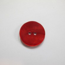 50 Bouton en nacre naturelle 20mm rouge