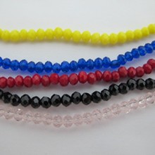 Perles facettées en verre 3mm - 38cm