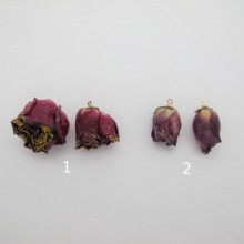 Pendentif fleurs rose 14-24mm - 6 pcs