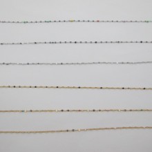 Enamelled lip chain stainless steel 1.8mm - 5m