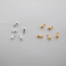 100 Pendant drop brass 6x3mm