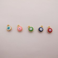 20 pcs Eye sequin enamelled 10X7mm