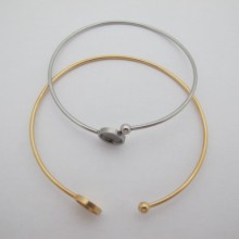 Bracelet set for stainless steel round cabochon 8mm - 5 pcs