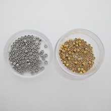 Perles ronds en acier inox 3x1.2mm - 100 pcs
