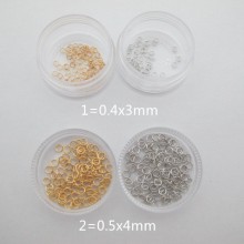 Stainless Steel Open Rings 4x0.5mm/3x0.4mm - 100 pcs