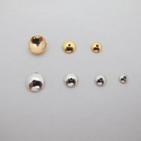 coupelle lisse 4mm/5mm/6mm/8mm Doré à l'or fin