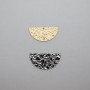 10 Sequins demi-lunes intercalaire 25x13mm Doré à l'or fin