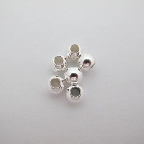 50 perles rondes en laiton 8x4mm