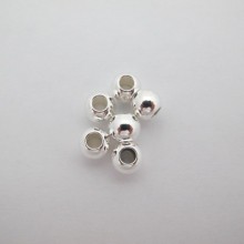 Perles rondes en laiton 8x4mm - 50 pcs