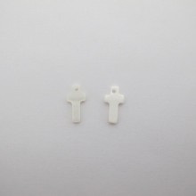 30 pcs Mother of Pearl Cross Sequins 13x7mm