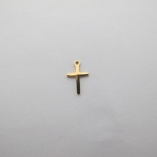 Cross pendant stainless steel 14x9mm - 10 pcs