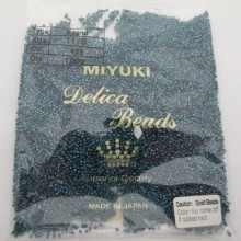 MIYUKI DELICA GALVANIZED MIDNIGHT AQUA 11/0 DB0459 - 100g