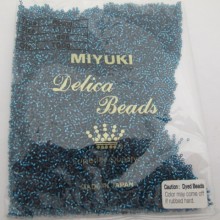 MIYUKI DELICA DYED SILVER LINED BLUE ZIRCON 11/0 DB0608 - 100g