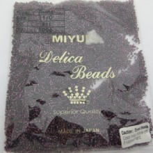 100 GRS MIYUKI DELICA 11/0 DB0611 DYED SILVER LINED WINE