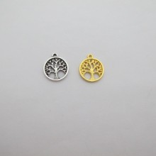 50 Pendentif arbre de la vie 18x16mm