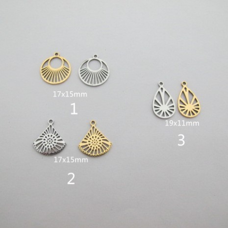 10 pcs pendentif acier inoxydable