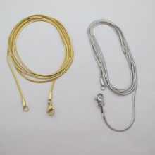 5 pcs Serpentine Stainless Steel Flat Mesh Necklace 2mm - 80cm