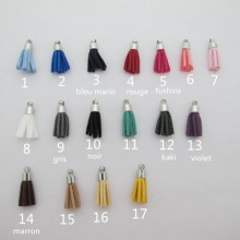 50 Pompons En Suédines 18 mm avec attache