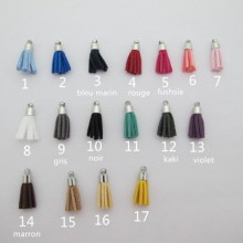 50 Suede tassels 18 mm with clip