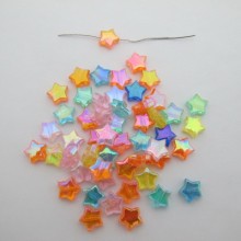 125g Plastic Star Beads 11mm