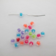 125g Perles rond en plastique 8mm